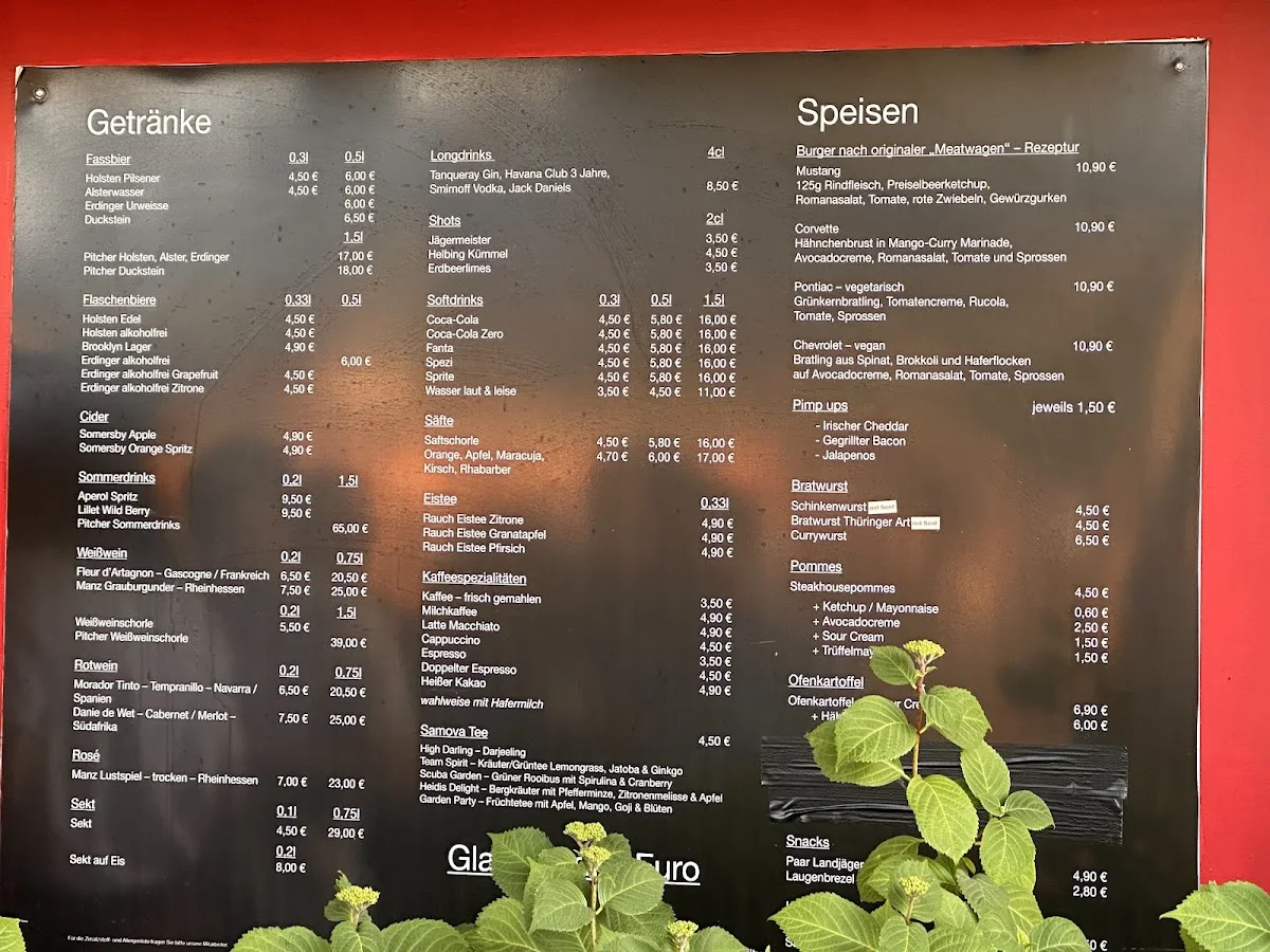 Sierichs Biergarten – Speisekarte in Hamburg