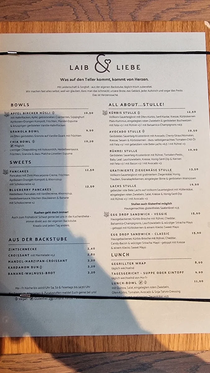 Mit Herz und Zucker | Café – Speisekarte in Hamburg