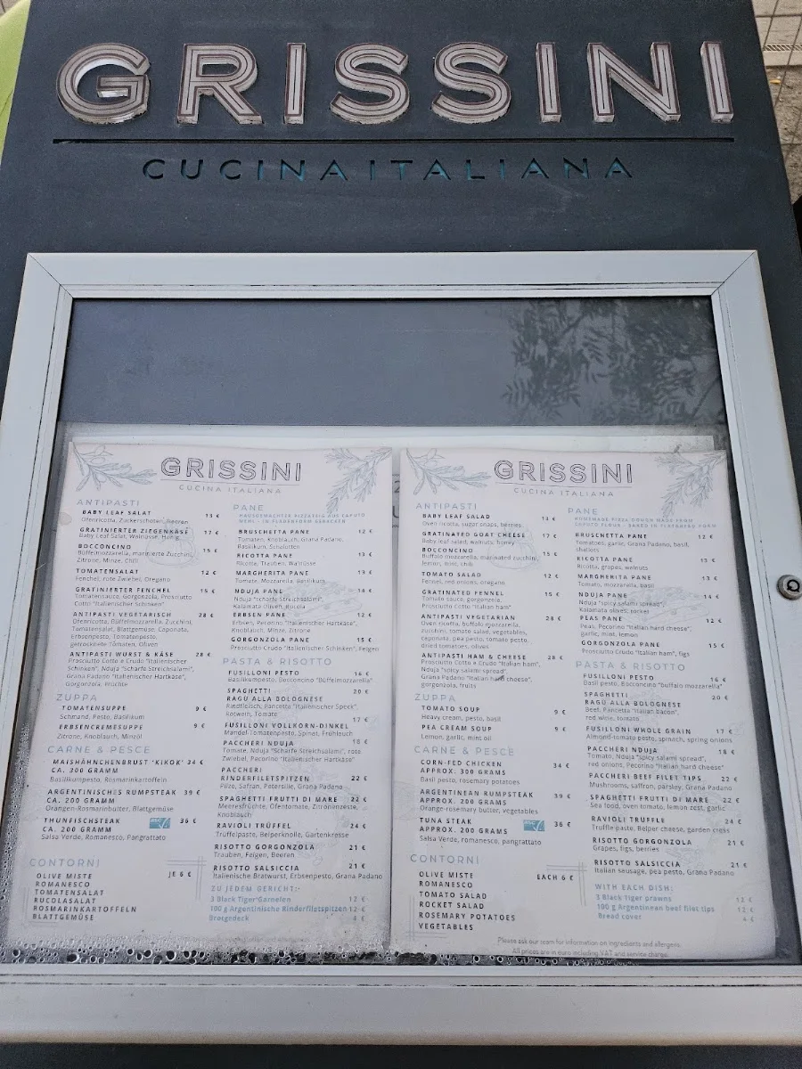 Grissini Restaurant & Terrasse – Speisekarte in Köln, Nordrhein-Westfalen