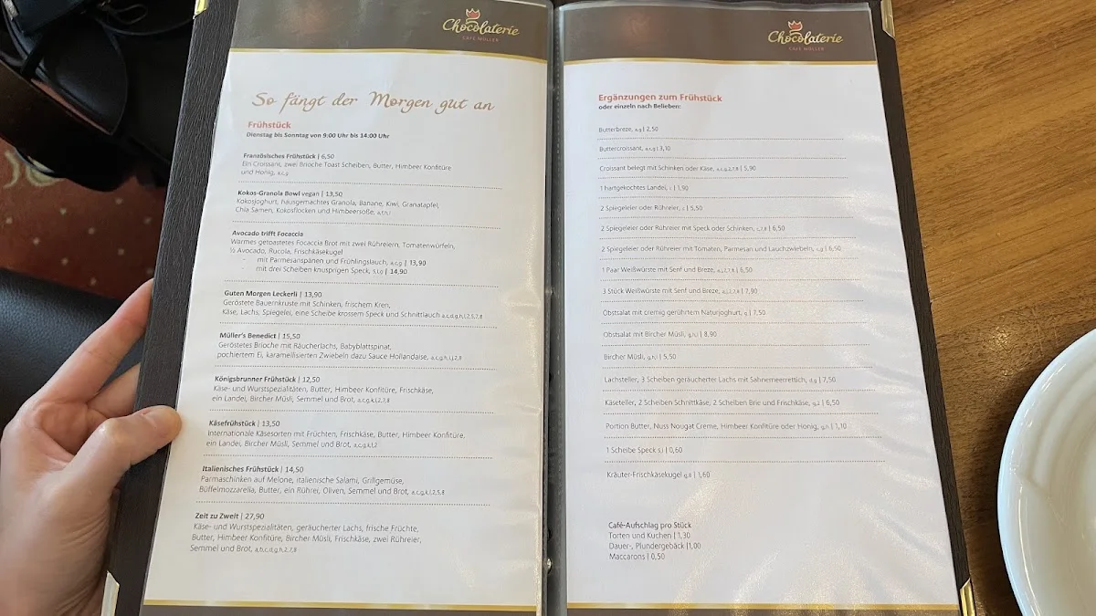 Chocolaterie Café Müller – Speisekarte in Königsbrunn, Bayern