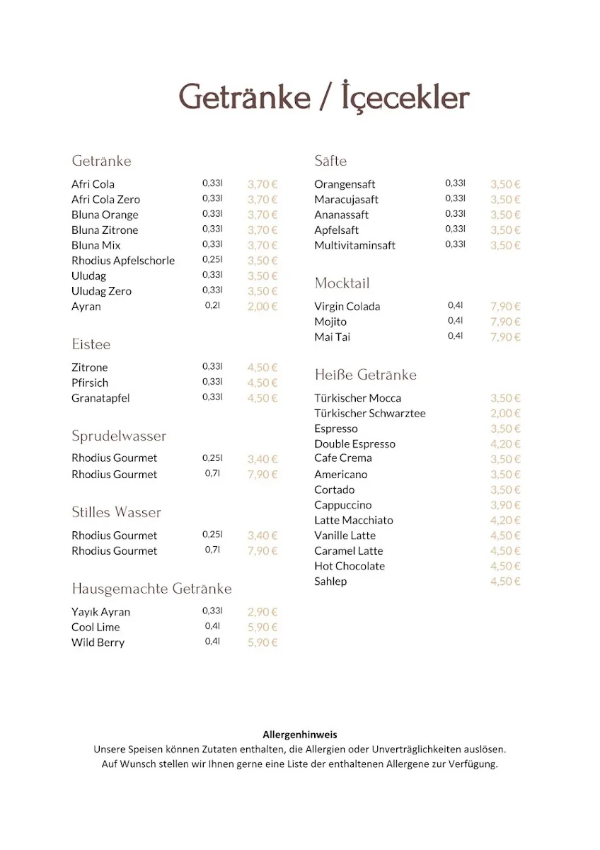 ÂMÂDE Restaurant – Speisekarte in Köln, Nordrhein-Westfalen
