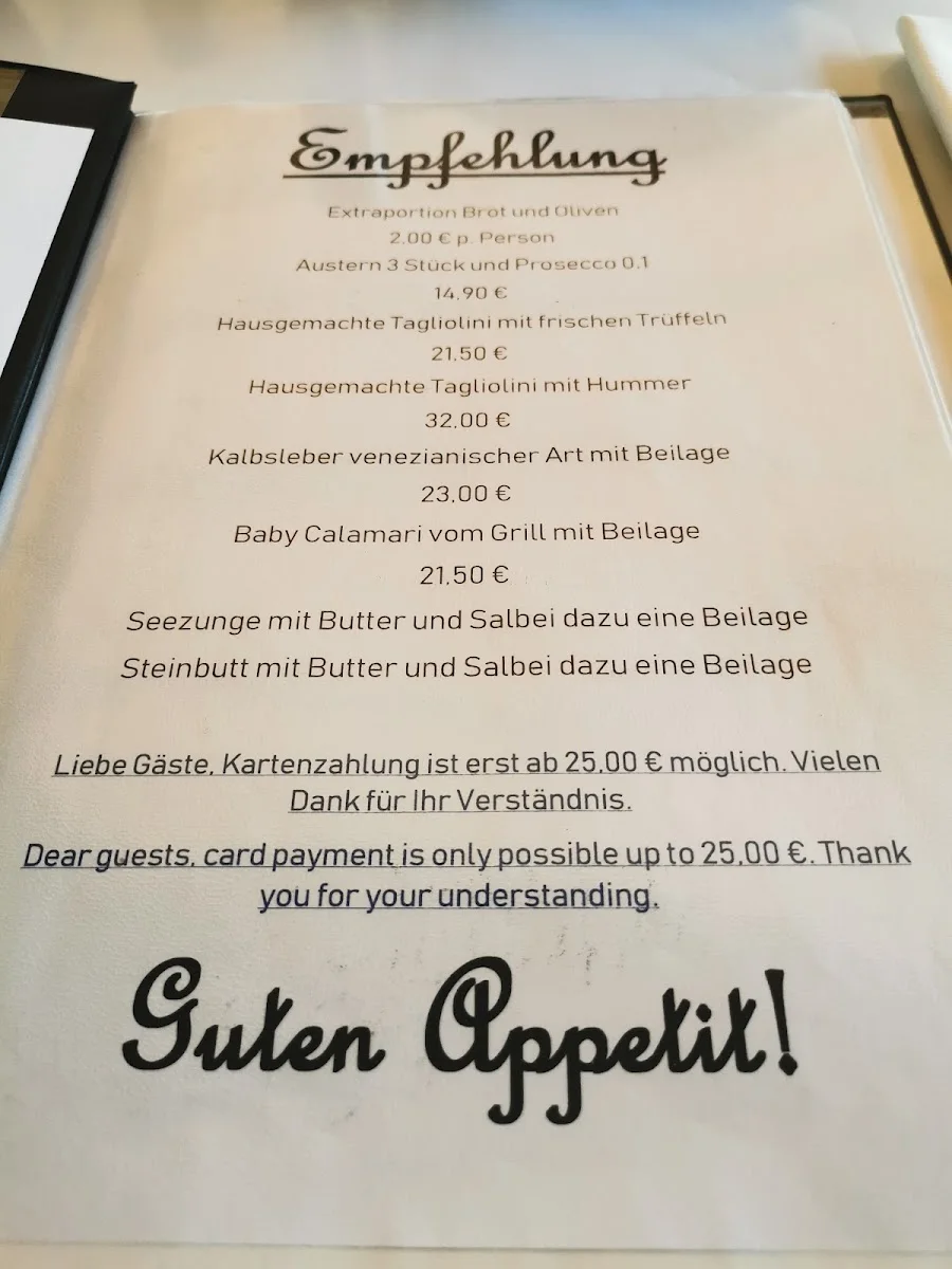 Ristorante Italiano - Questione di Gusto – Speisekarte in Frankfurt am Main, Hessen
