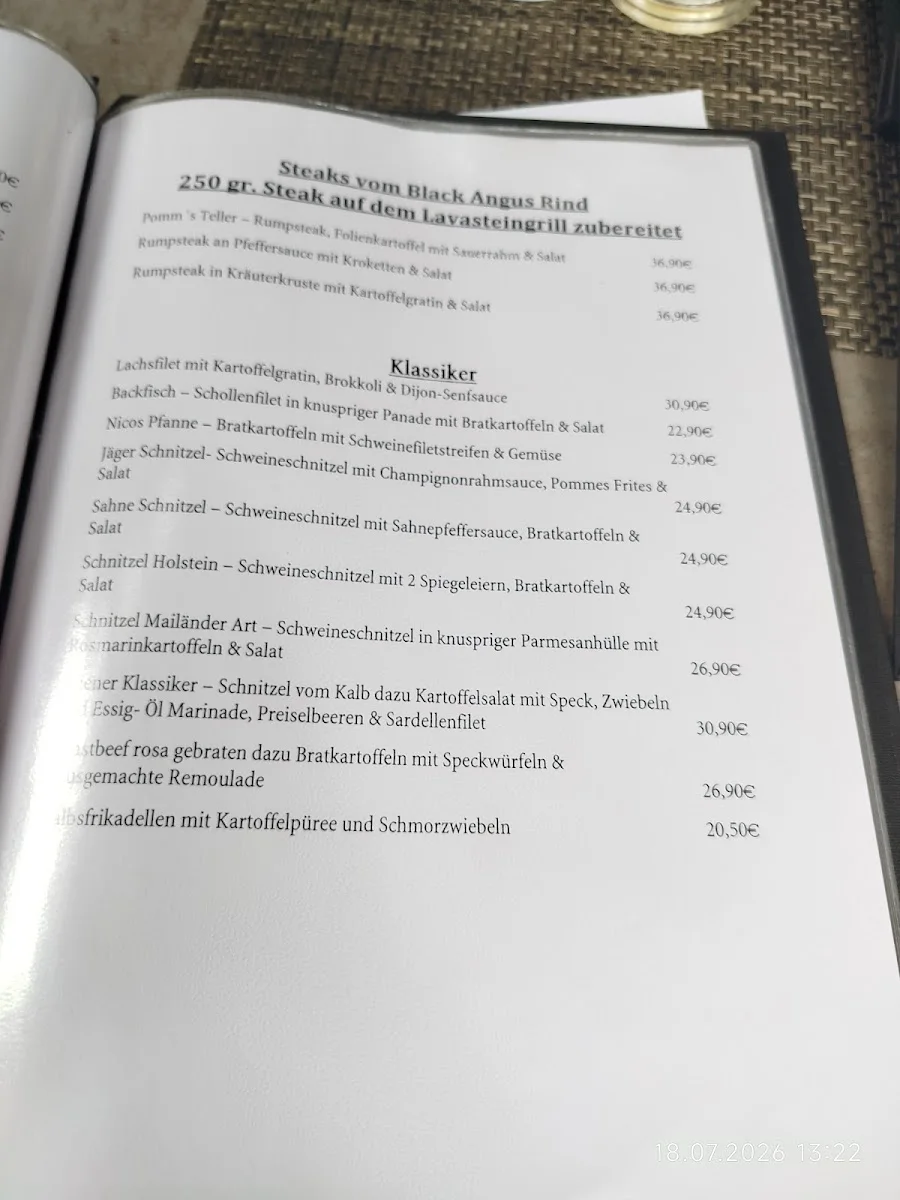 Anno Pomm – Speisekarte in Köln, Nordrhein-Westfalen