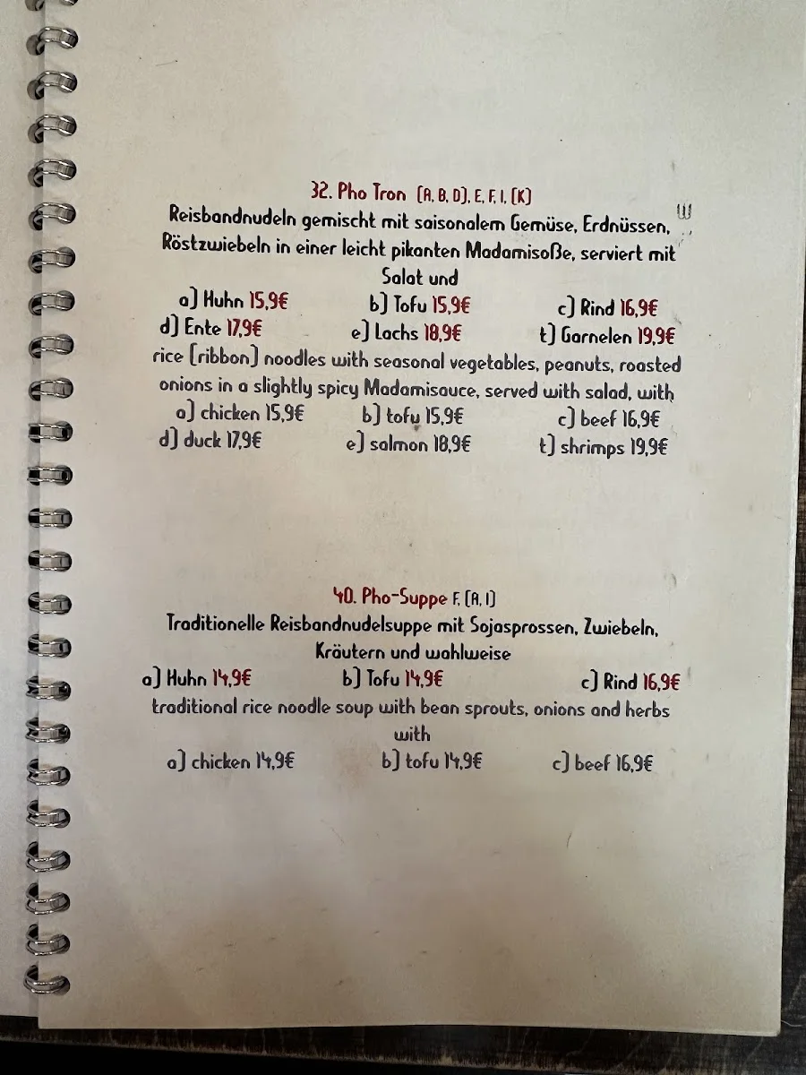 Madami - Mom's Vietnamesische Küche – Speisekarte in Berlin