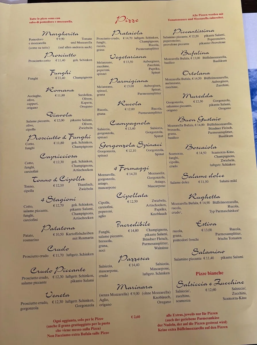 I Due Forni – Speisekarte in Berlin