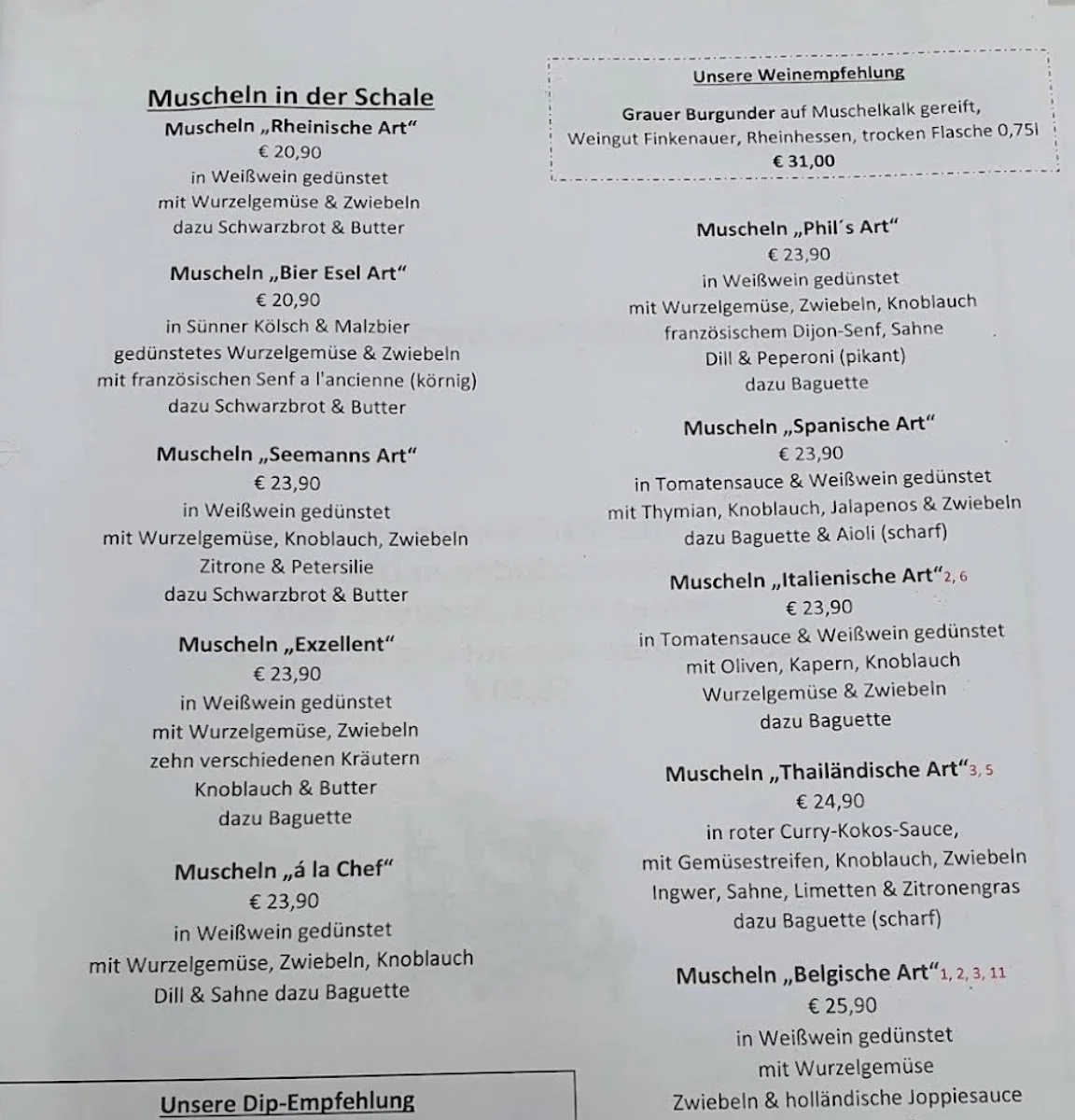 Bier-Esel – Speisekarte in Köln, Nordrhein-Westfalen