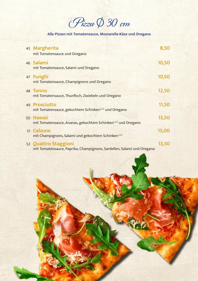 Ristorante Roma – Speisekarte in Bergheim, Nordrhein-Westfalen