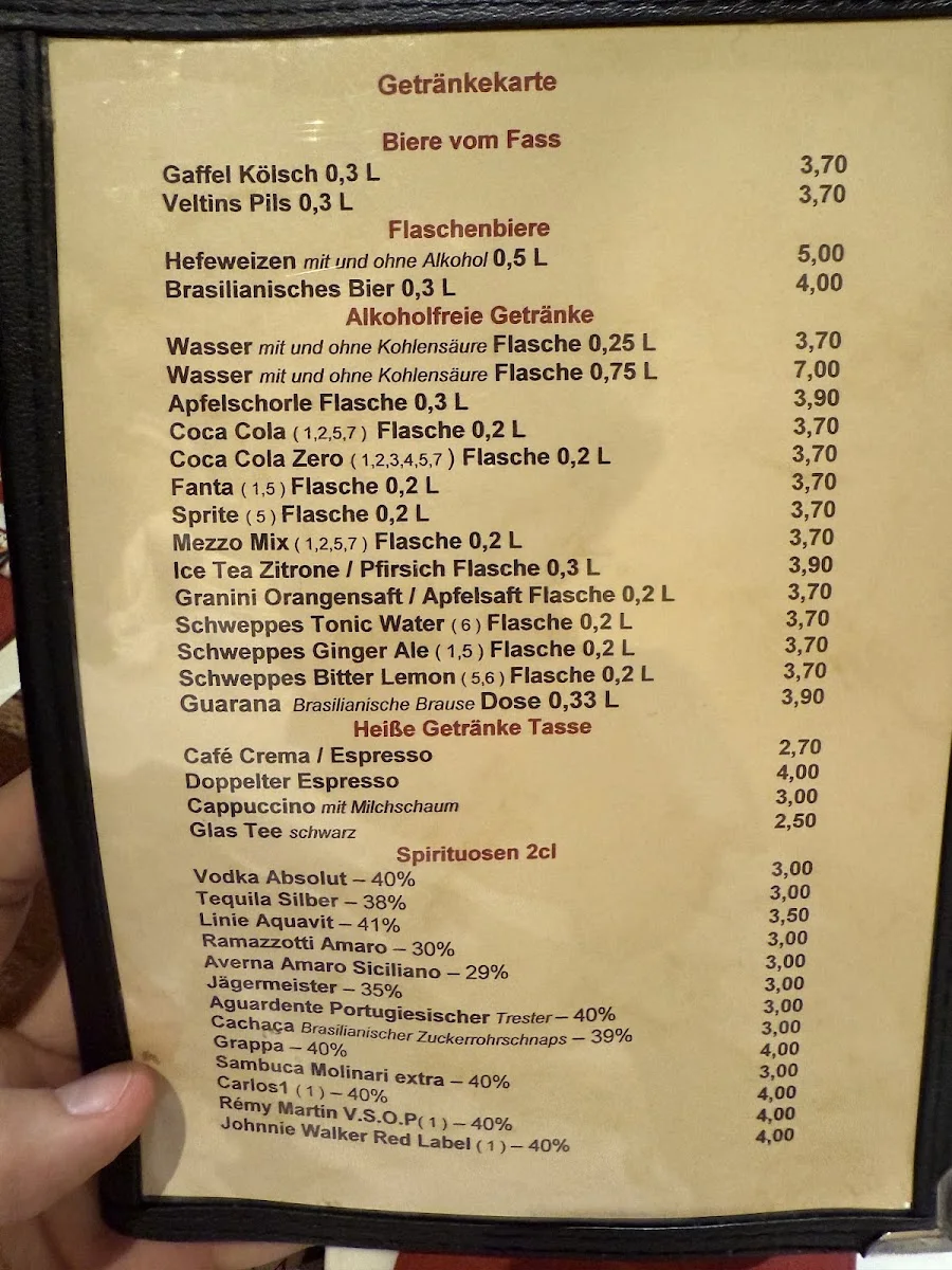 Restaurant Pantanal Rodizio Köln – Speisekarte in Köln, Nordrhein-Westfalen