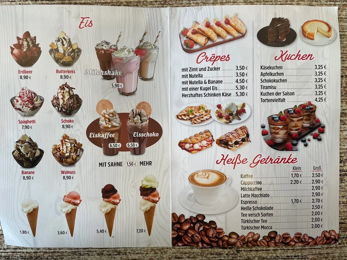 Eiscafé Sarcletti – Speisekarte in München, Bayern