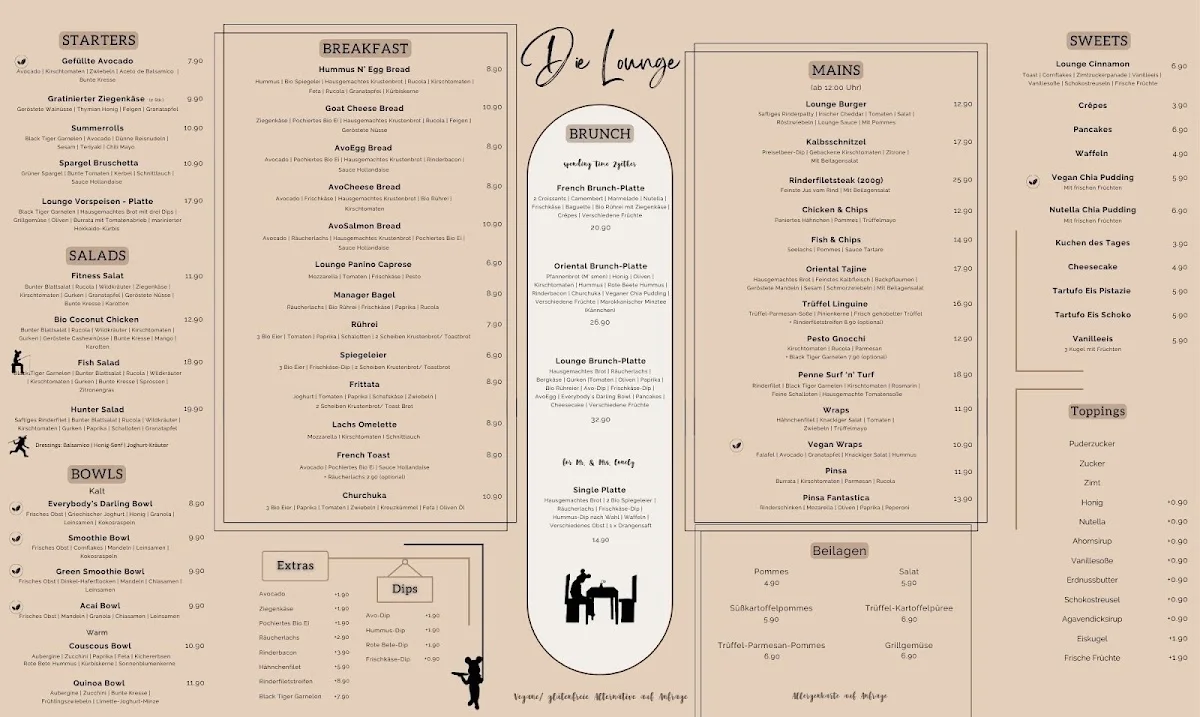 Die Lounge Restaurant – Speisekarte in Hanau, Hessen