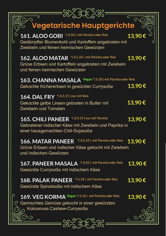 Chennai Chef – Speisekarte in Köln, Nordrhein-Westfalen