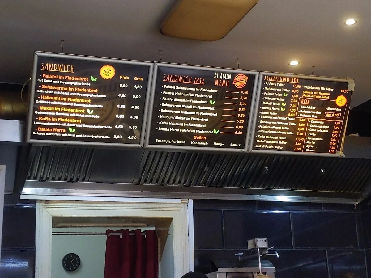 Falafel Al Amin – Speisekarte in Berlin