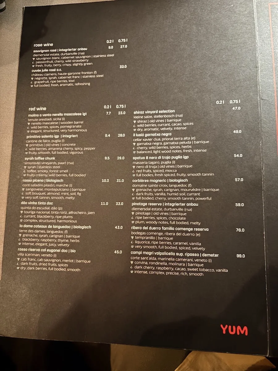 YUM thai kitchen & bar – Speisekarte in München, Bayern