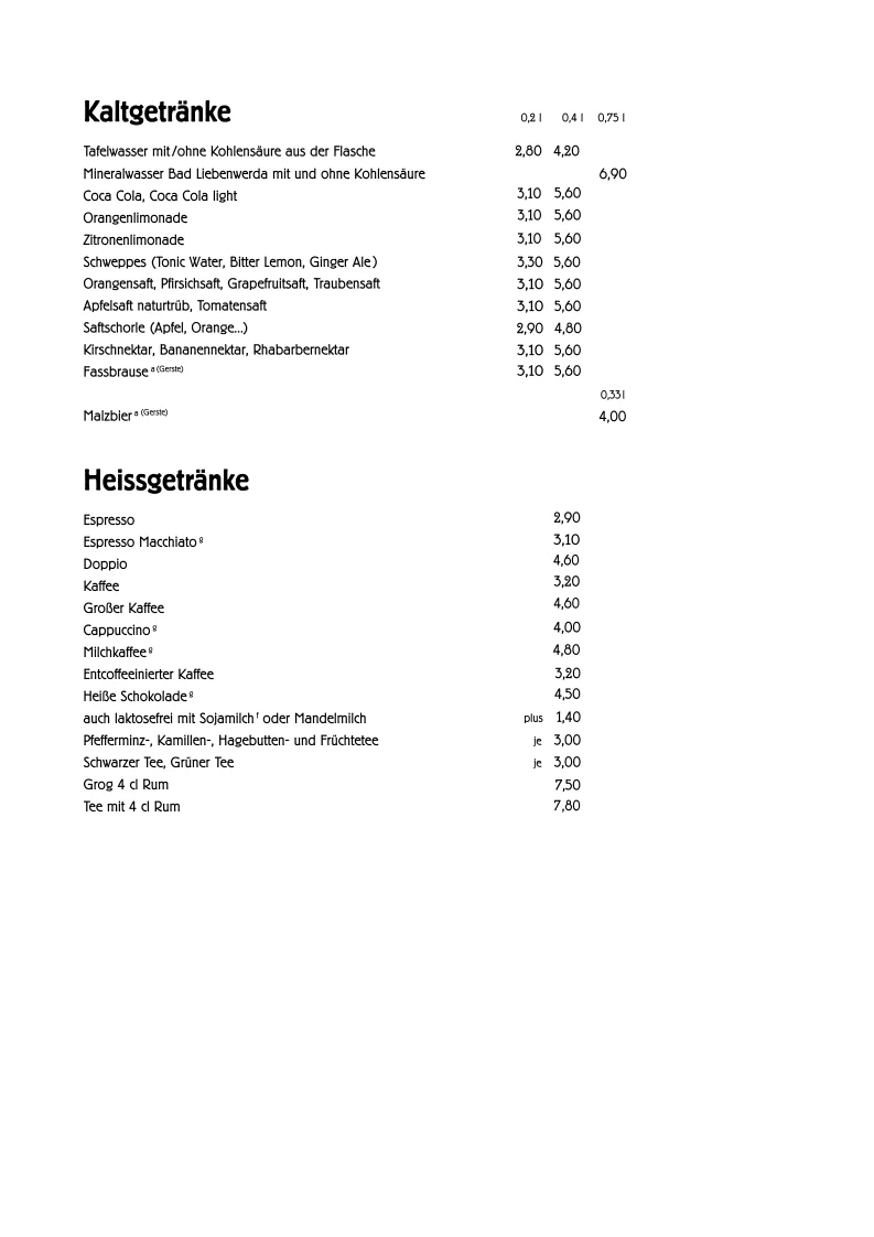 Wirtshaus Max und Moritz – Speisekarte in Berlin