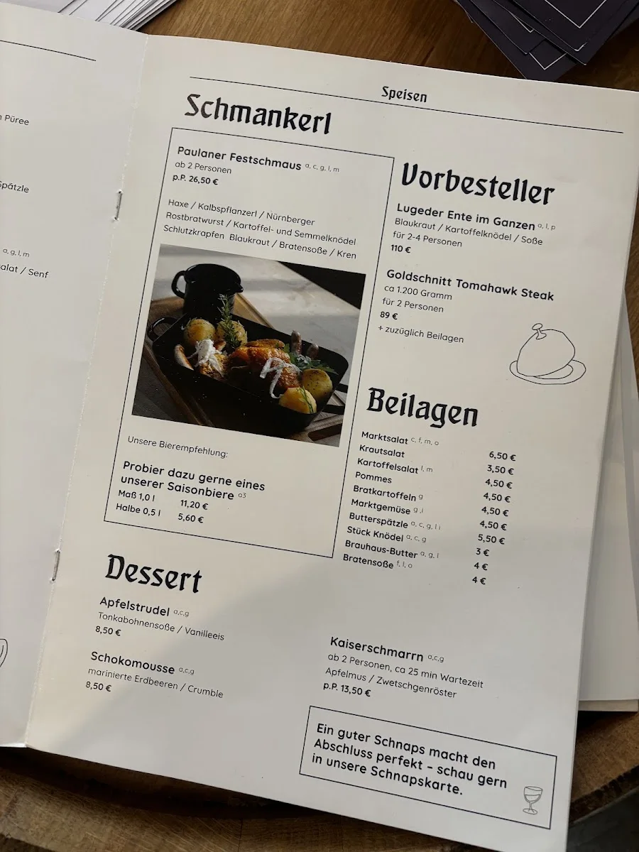 Brauhaus am Kapuzinerplatz – Speisekarte in München, Bayern