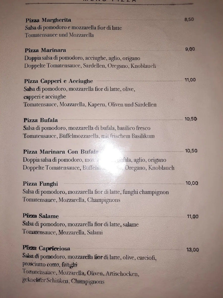 Oliveto · Ristorante & Pizzeria – Speisekarte in Berlin