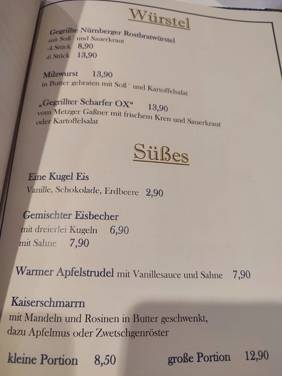 Gasthaus & Hotel zum ERDINGER Weißbräu München – Speisekarte in München, Bayern