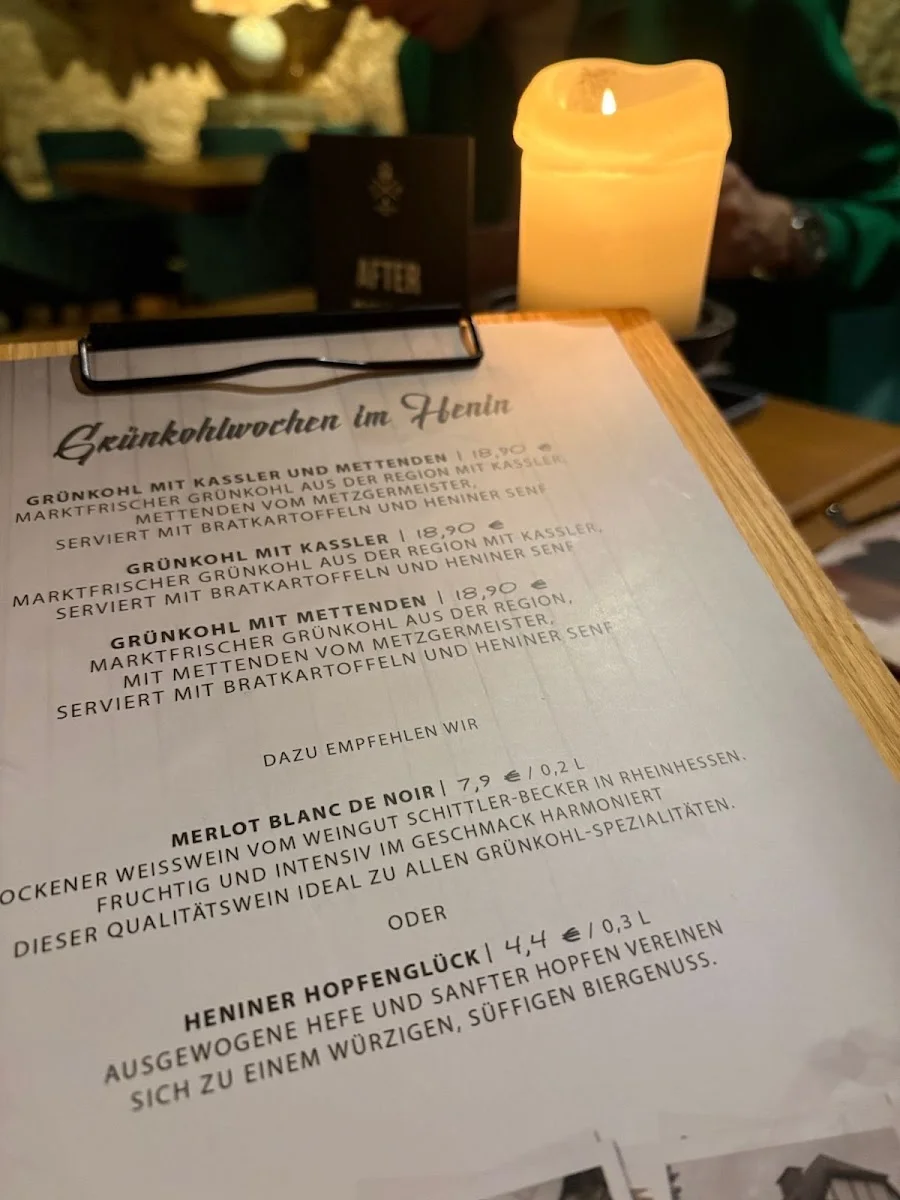Altes Brauhaus Henin – Speisekarte in Hamm, Nordrhein-Westfalen
