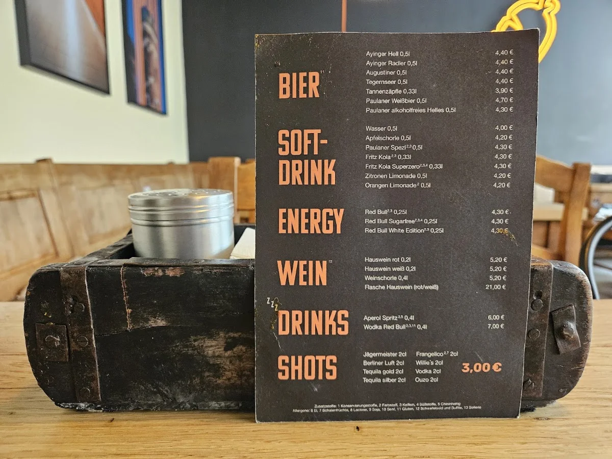 Restaurant Gute Nacht Wurst – Speisekarte in München, Bayern