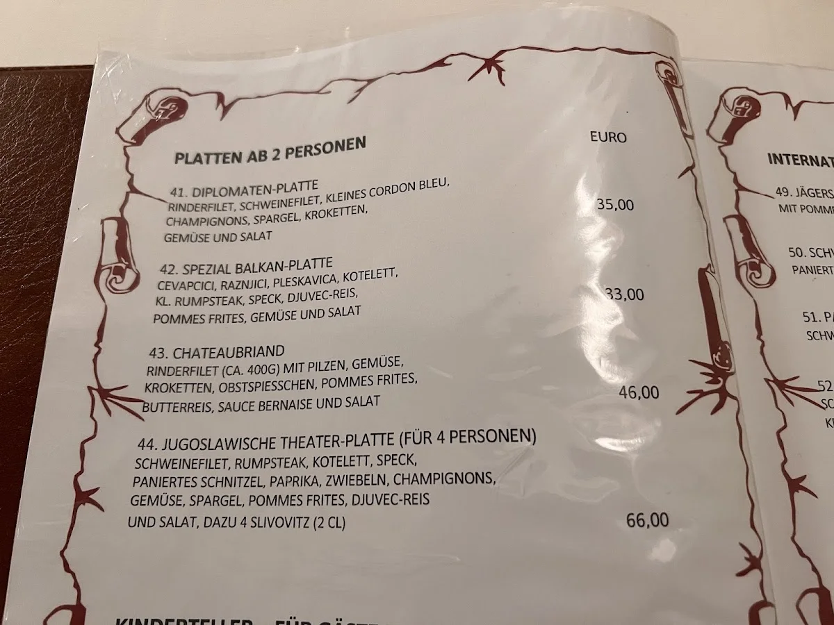 Restaurant Milan – Speisekarte in Lippstadt, Nordrhein-Westfalen