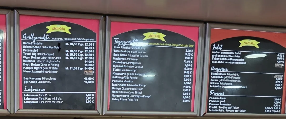 Nimet Grill – Speisekarte in Köln, Nordrhein-Westfalen