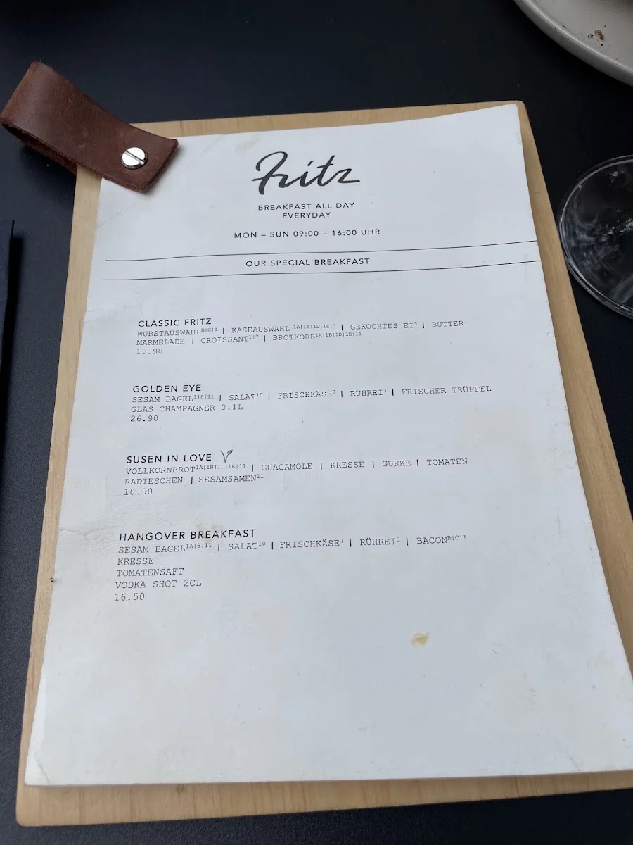 Fritz Stuttgart – Speisekarte in Stuttgart, Baden-Württemberg