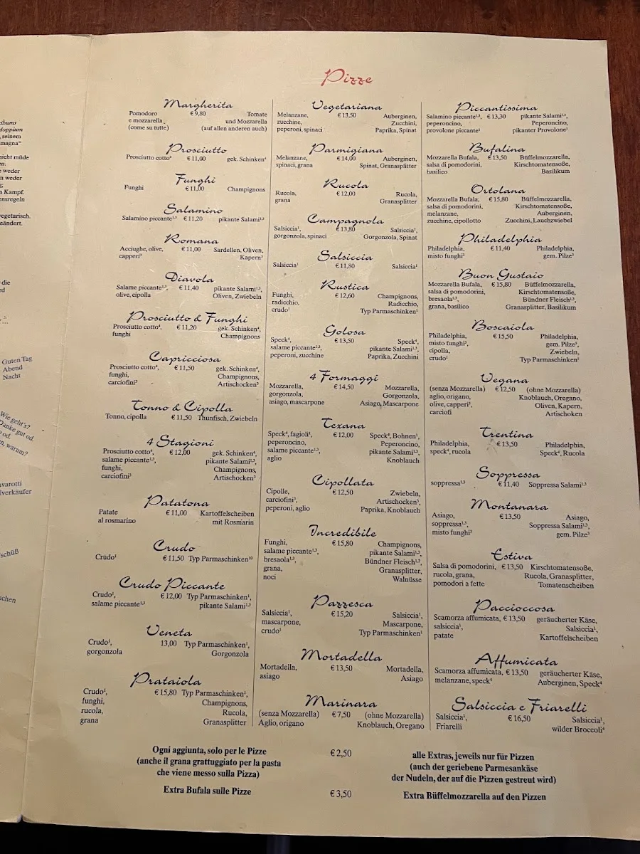 Il Ritrovo – Speisekarte in Berlin