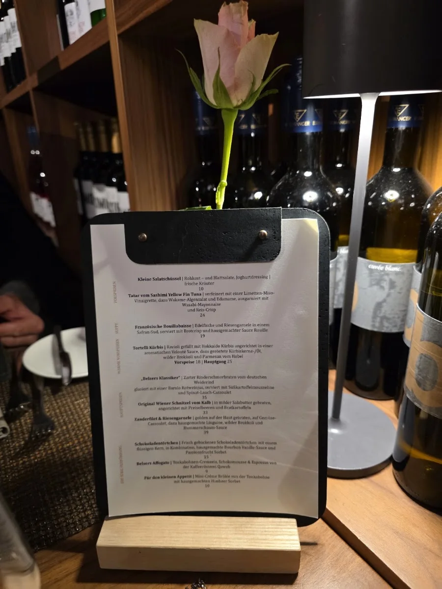 Belsers Restaurant – Speisekarte in Nürtingen, Baden-Württemberg