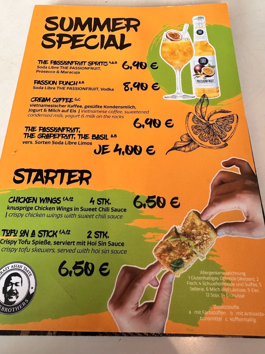 Ricebrothers – Speisekarte in Hamburg