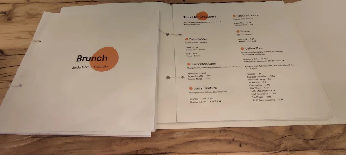 Botanista Café Club – Speisekarte in München, Bayern