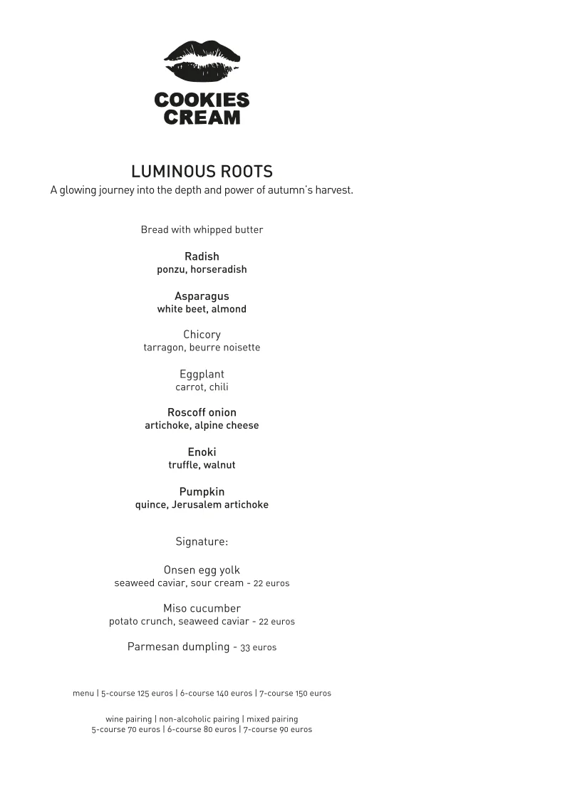 Cookies Cream – Speisekarte in Berlin