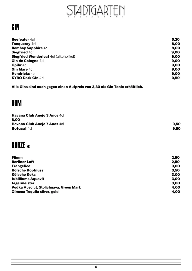 Stadtgarten Köln – Restaurant in Köln, Nordrhein-Westfalen