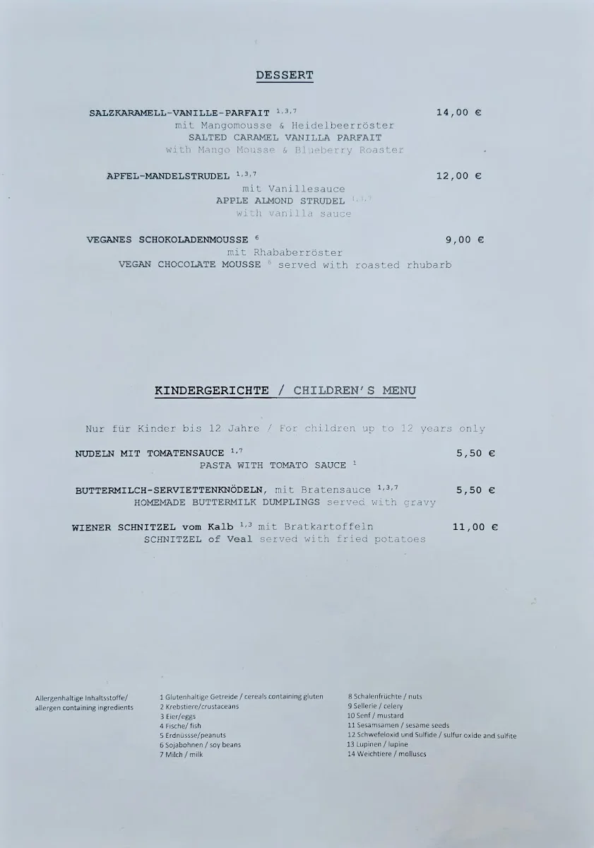 3 Schwestern Gastronomie GmbH – Speisekarte in Berlin