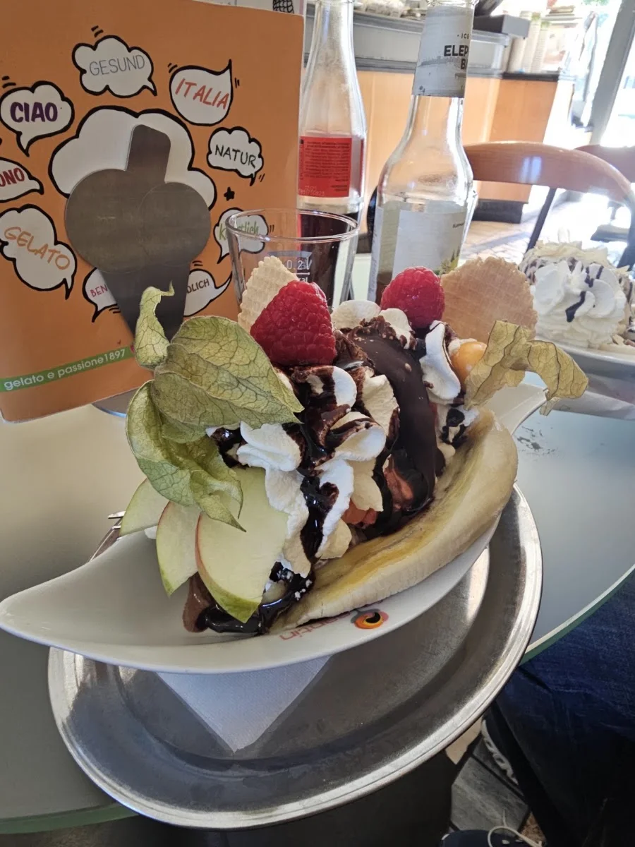 Eiscafe La Torre – Bananensplit in Esslingen am Neckar, Baden-Württemberg