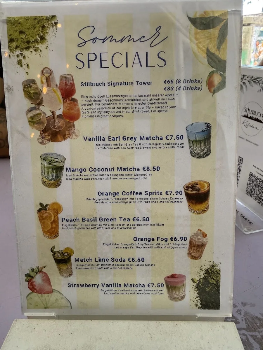 Stilbruch Kaffee – Speisekarte in Berlin