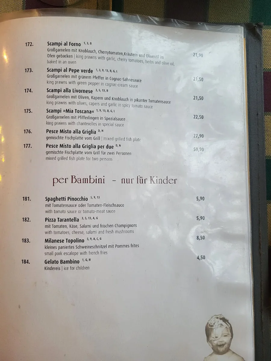 Mia Toscana – Speisekarte in Berlin