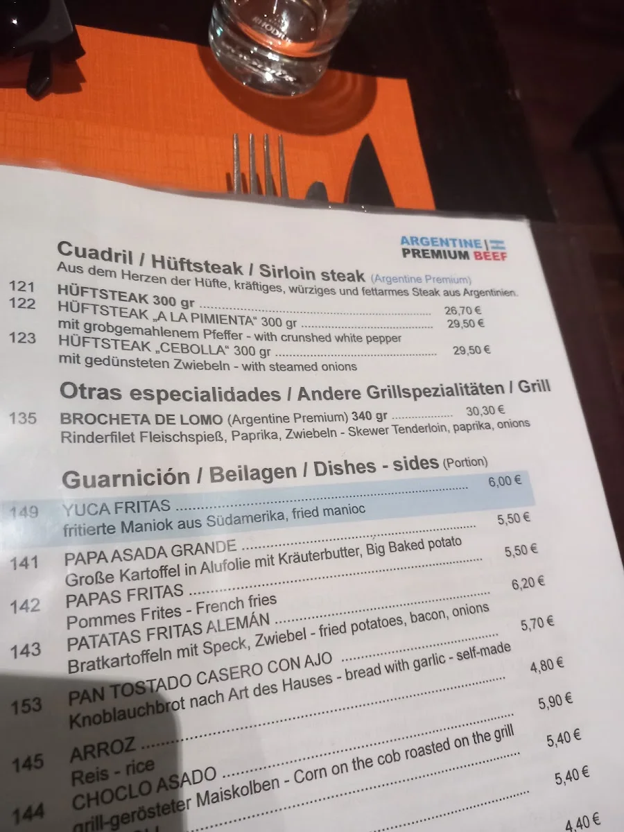 El Gaucho Steakhouse – Speisekarte in Köln, Nordrhein-Westfalen