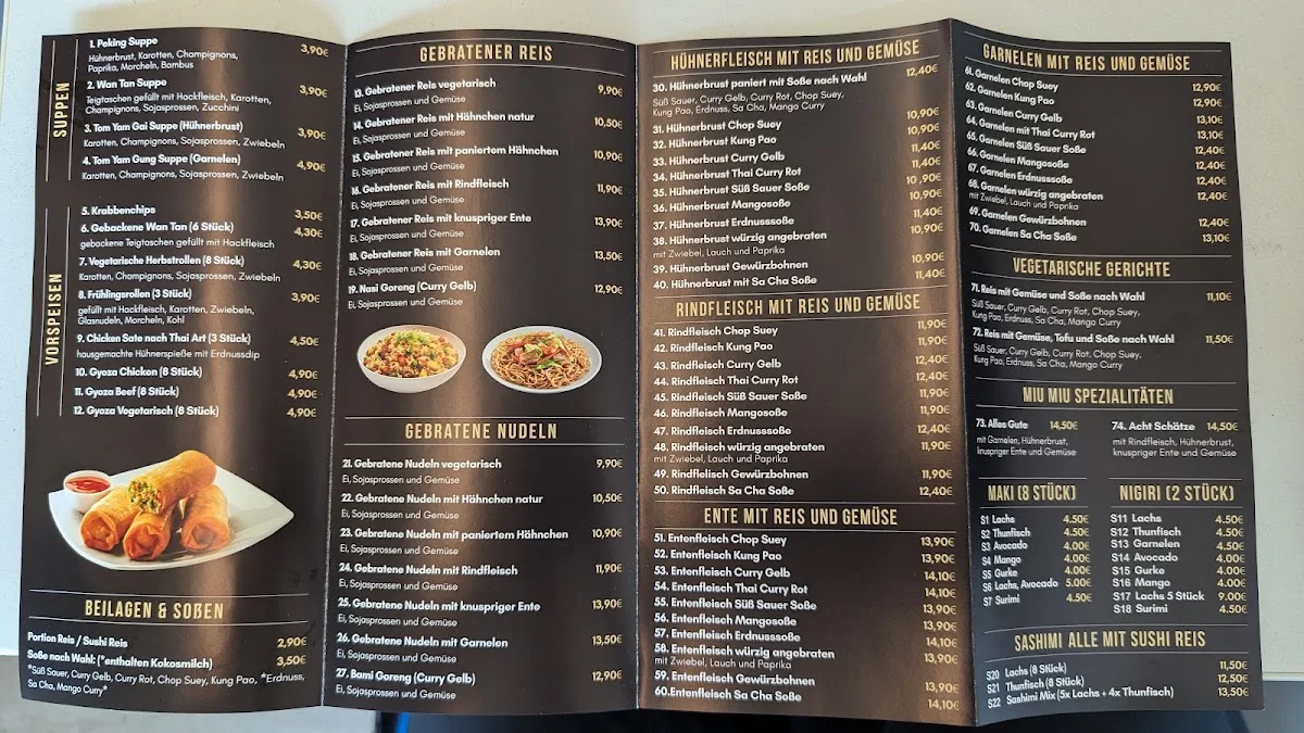 MIU MIU ASIA FOOD Karlsruhe – Speisekarte in Karlsruhe, Baden-Württemberg