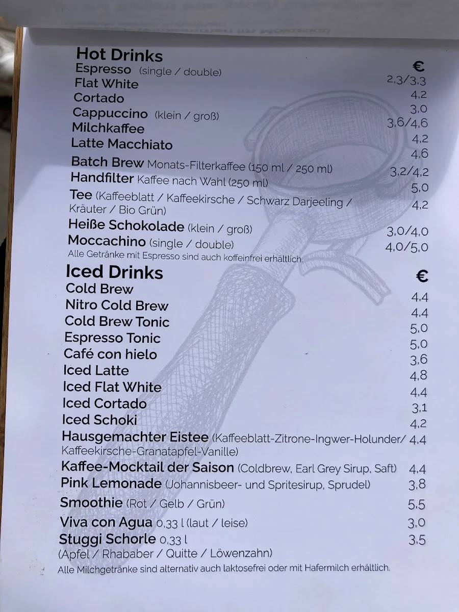 Mókuska Kaffeerösterei – Speisekarte in Stuttgart, Baden-Württemberg