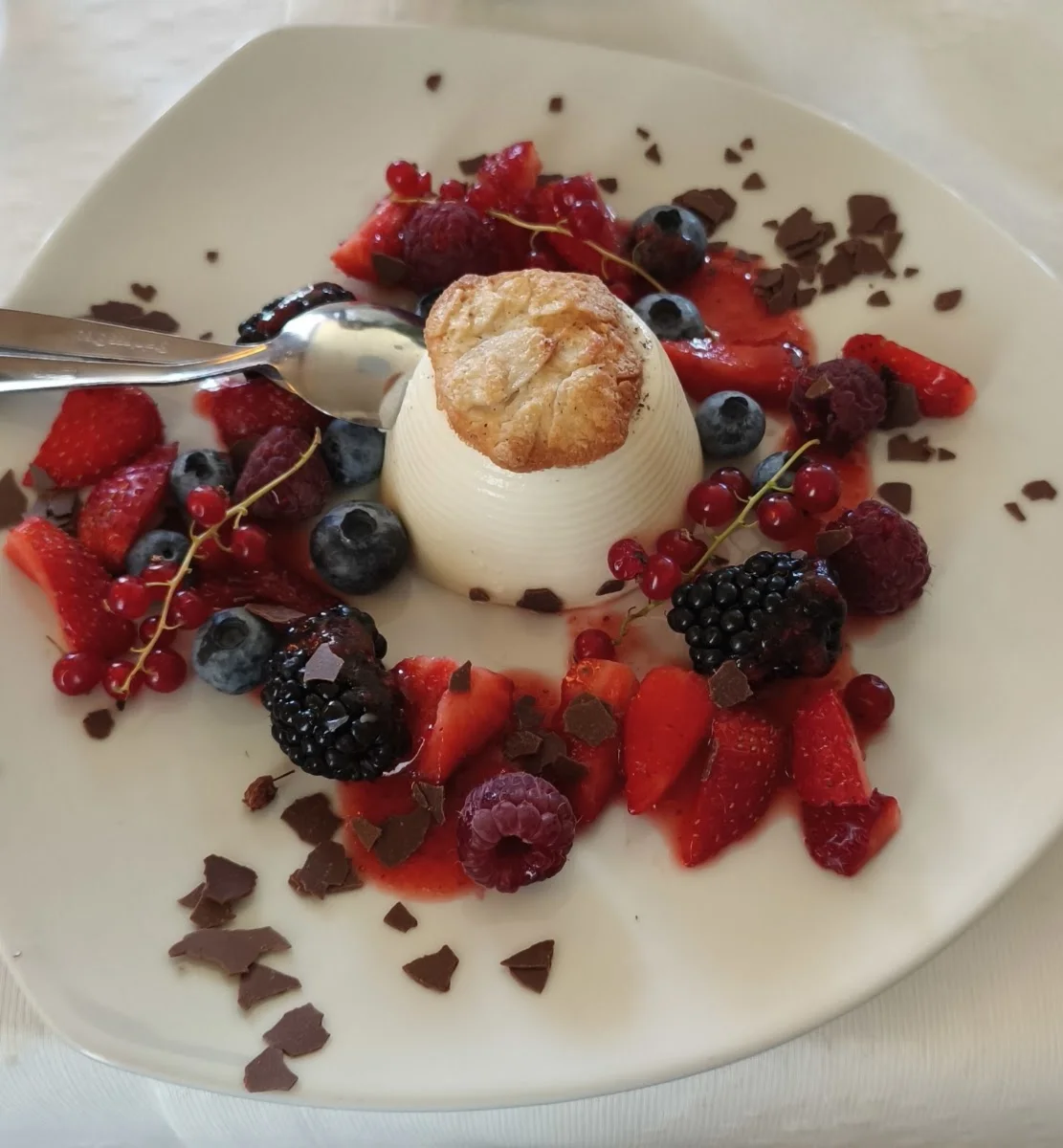 Restaurant Schillerhöhe – Panna cotta in Gerlingen, Baden-Württemberg