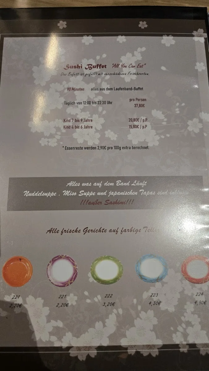 Kamon Sushi Bar – Speisekarte in Frankfurt am Main, Hessen