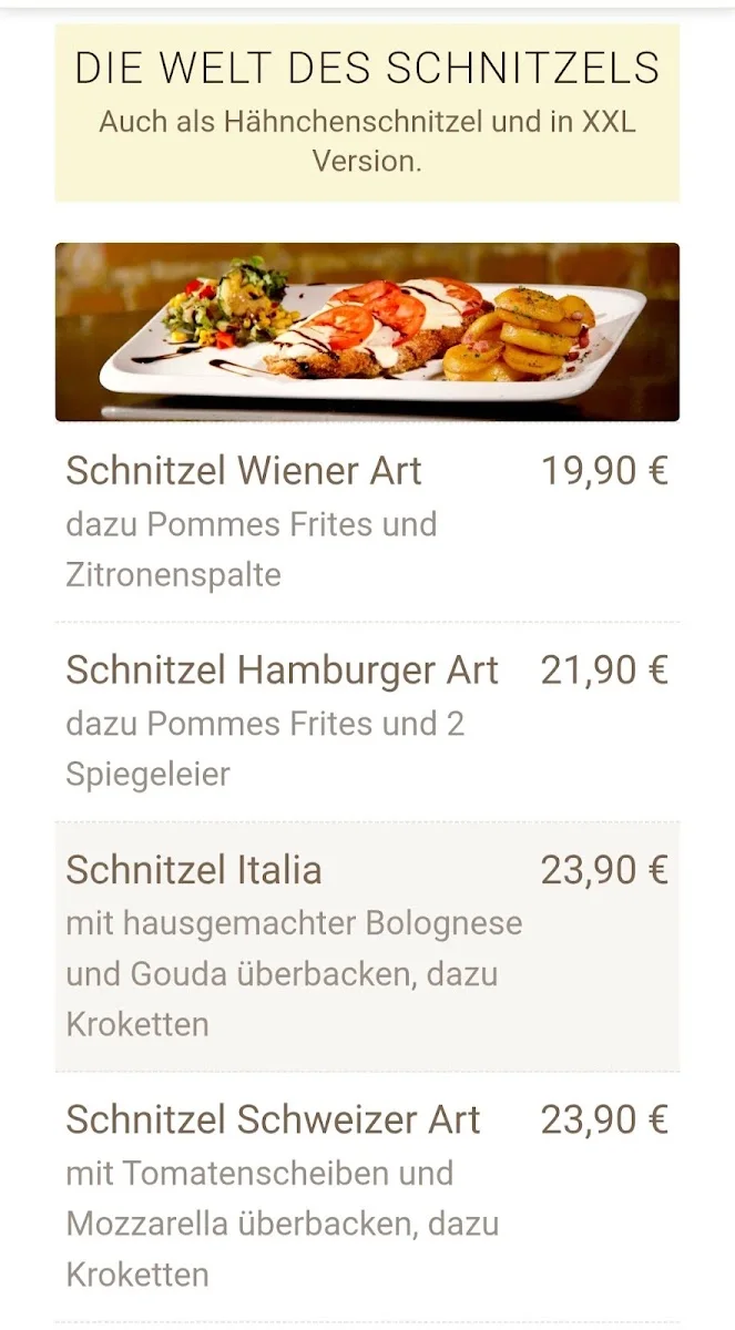 Restaurant Sandmann – Speisekarte in Berlin