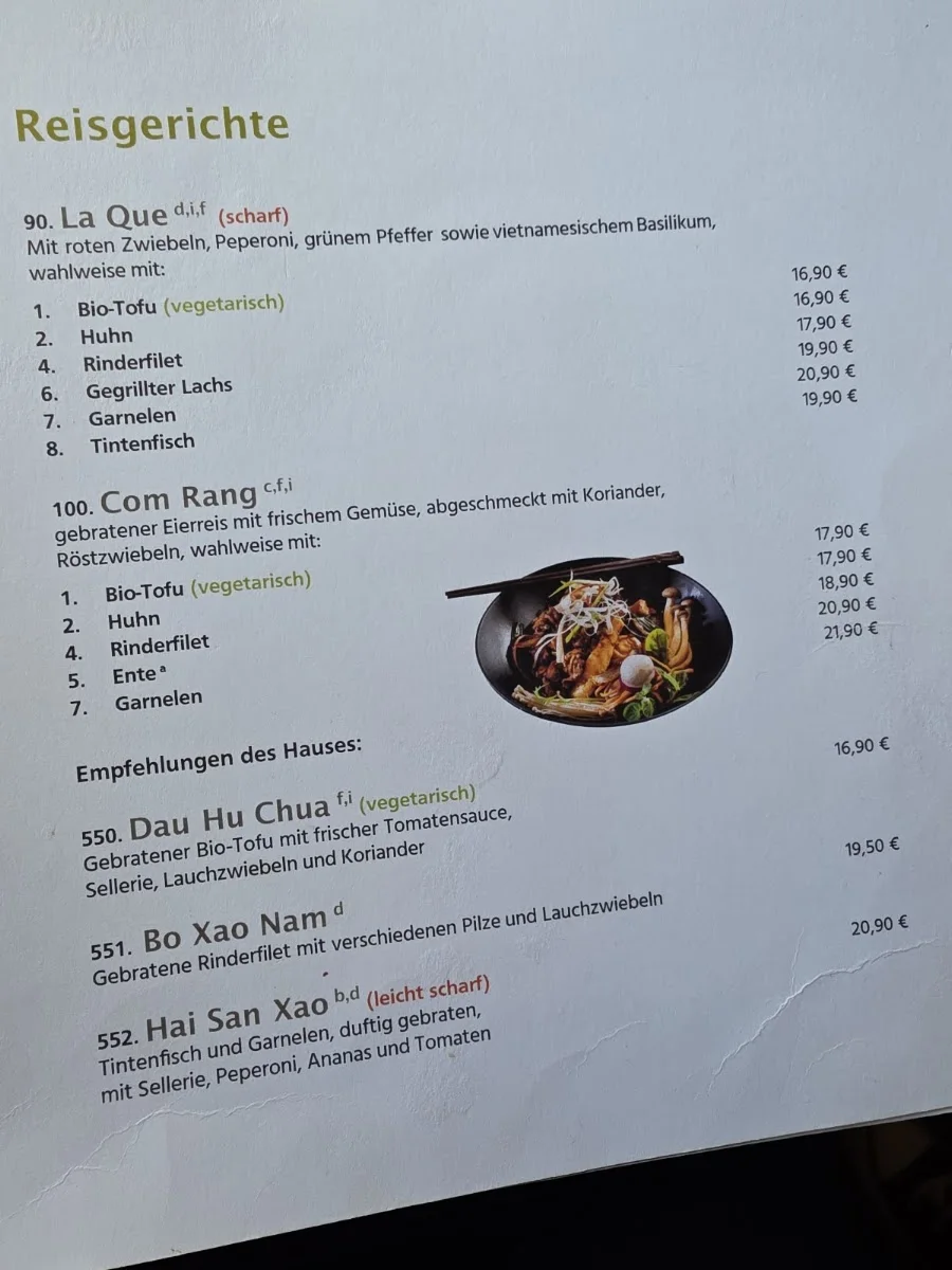 Ha - Vietnamese Cuisine – Speisekarte in München, Bayern