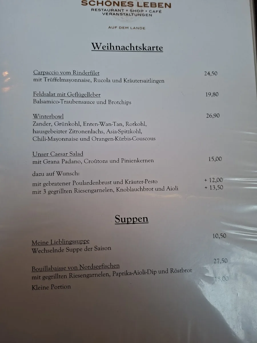 Schönes Leben - Auf dem Lande – Speisekarte in Neuendeich, Schleswig-Holstein