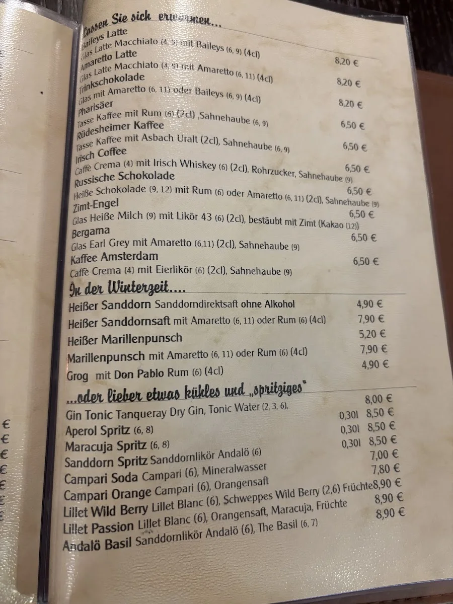 Konditorei & Café Buchwald – Speisekarte in Berlin