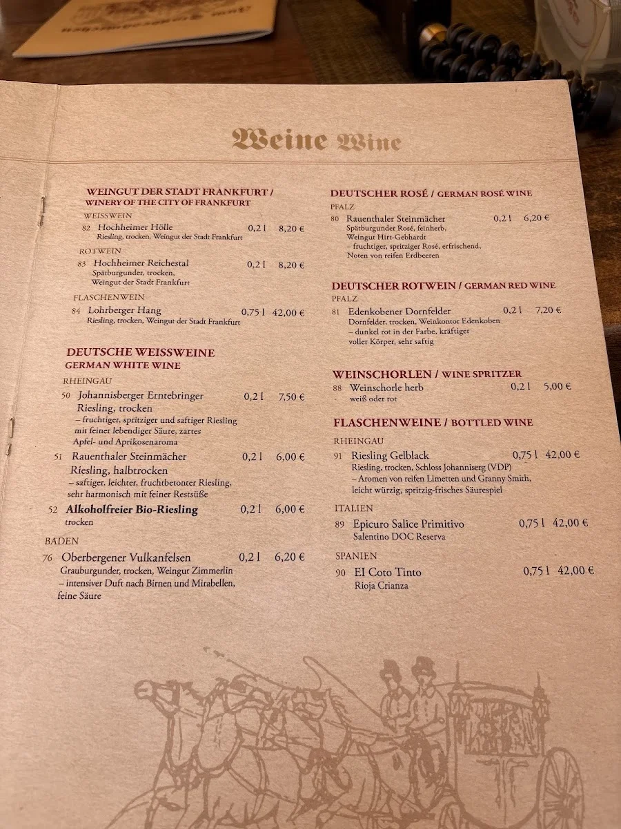 Zum Standesämtchen – Speisekarte in Frankfurt am Main, Hessen
