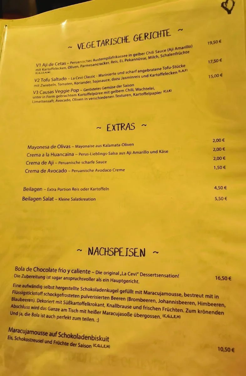La Cevi – Speisekarte in Frankfurt am Main, Hessen