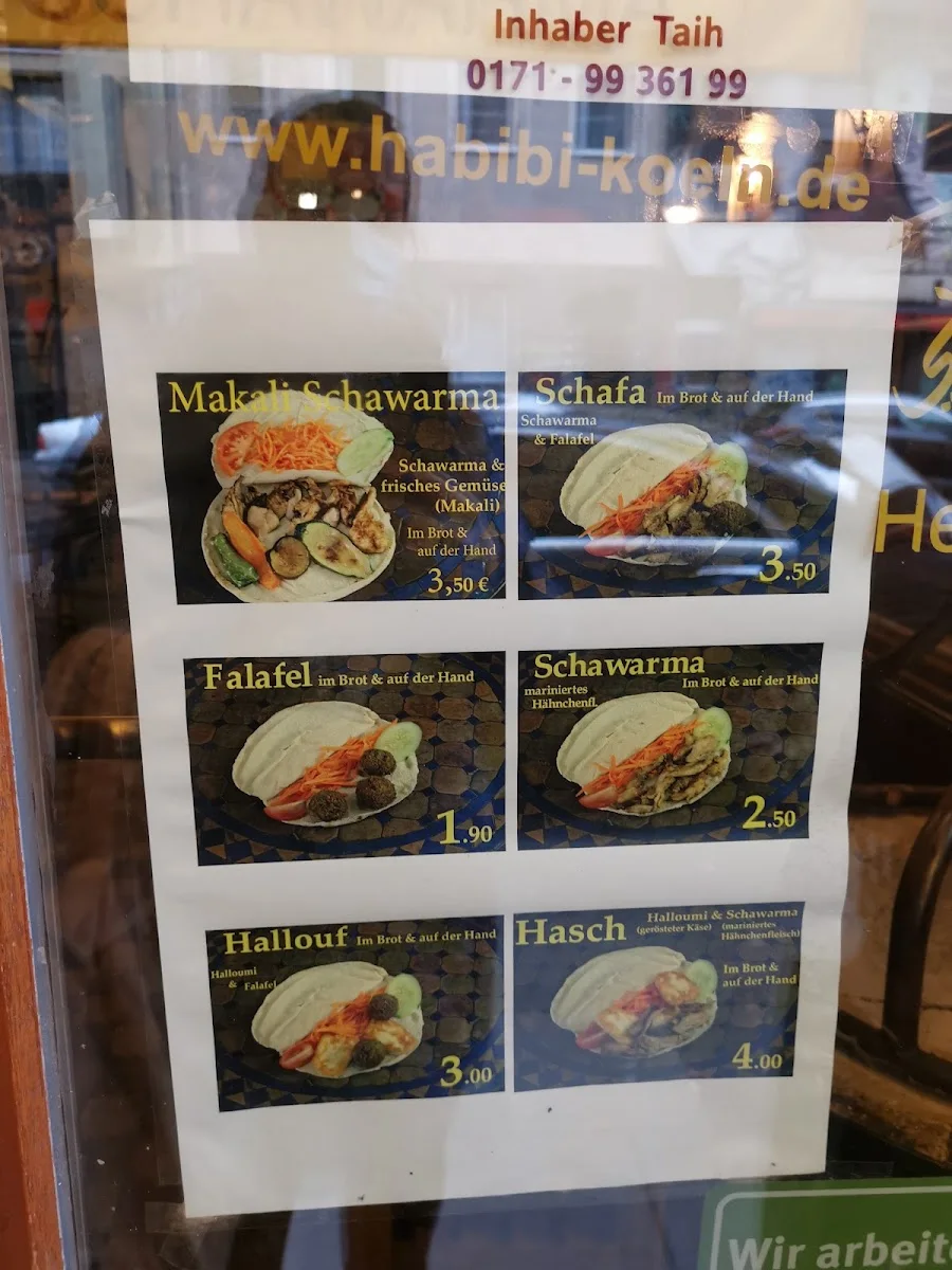 Habibi Köln – Speisekarte in Köln, Nordrhein-Westfalen