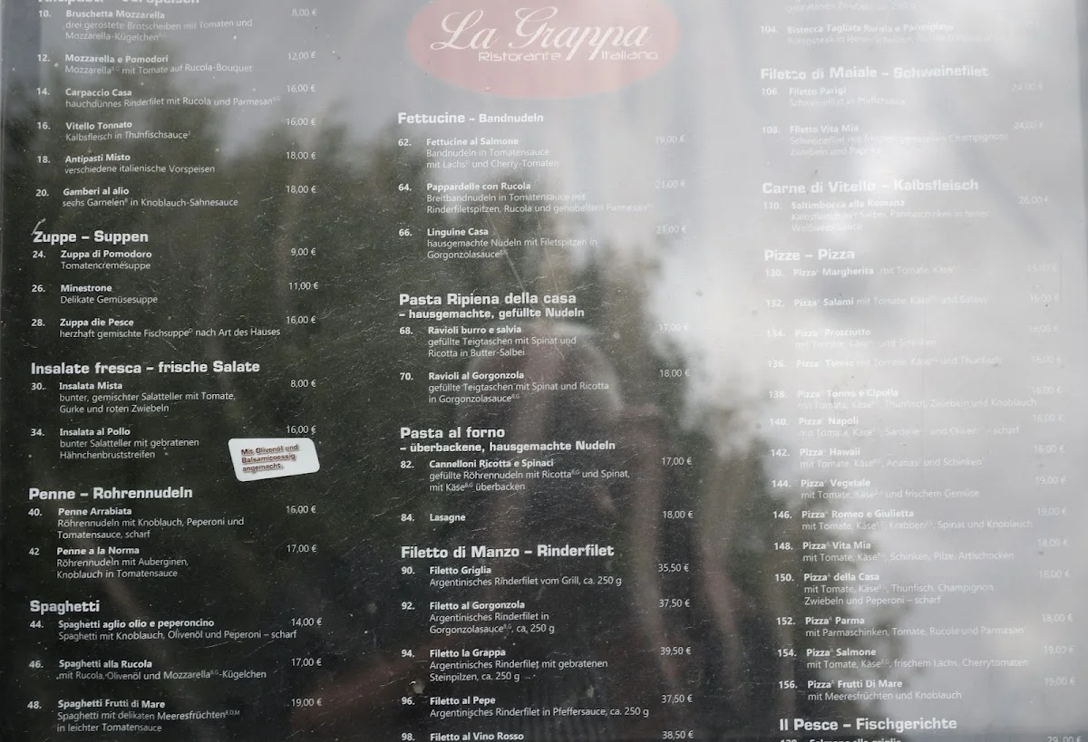 La Grappa Marienthal · Restaurant – Speisekarte in Hamminkeln, Nordrhein-Westfalen