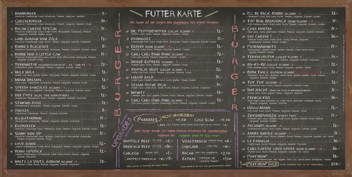 Taste my Burger – Speisekarte in München, Bayern